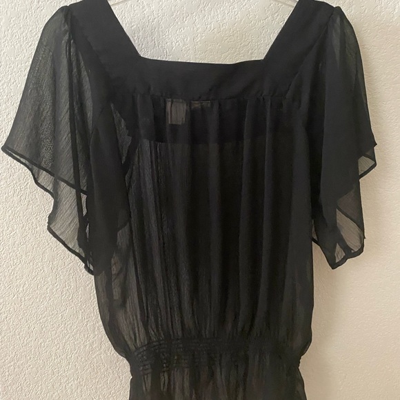 MUDD Black Sheer Blouse - Picture 4 of 6